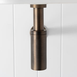 Firenze Basin Bottle Trap — Antique Brass