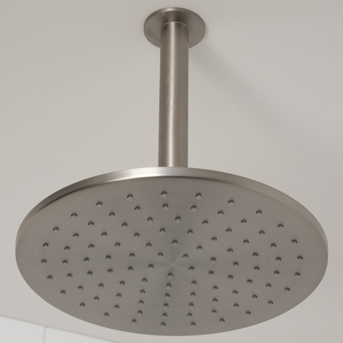 Lyon Ceiling Shower Arm and Head Brushed Nickel