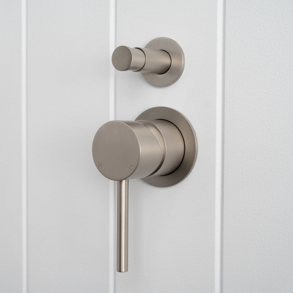 Cannes Shower Diverter and Mixer Brushed Nickel