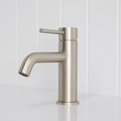 Vienna Short Basin Mixer - Brushed Nickel