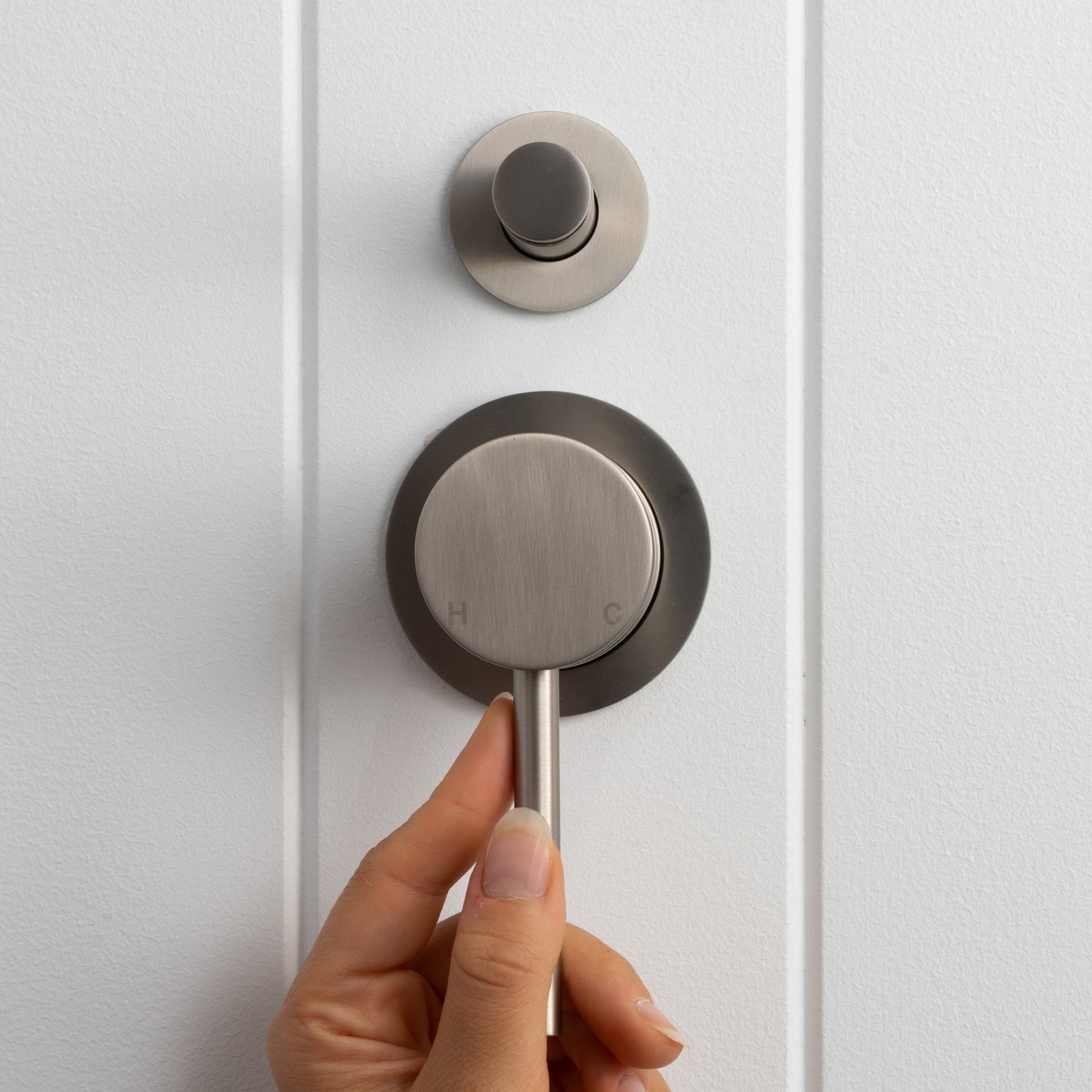 Cannes Shower Diverter and Mixer Brushed Nickel