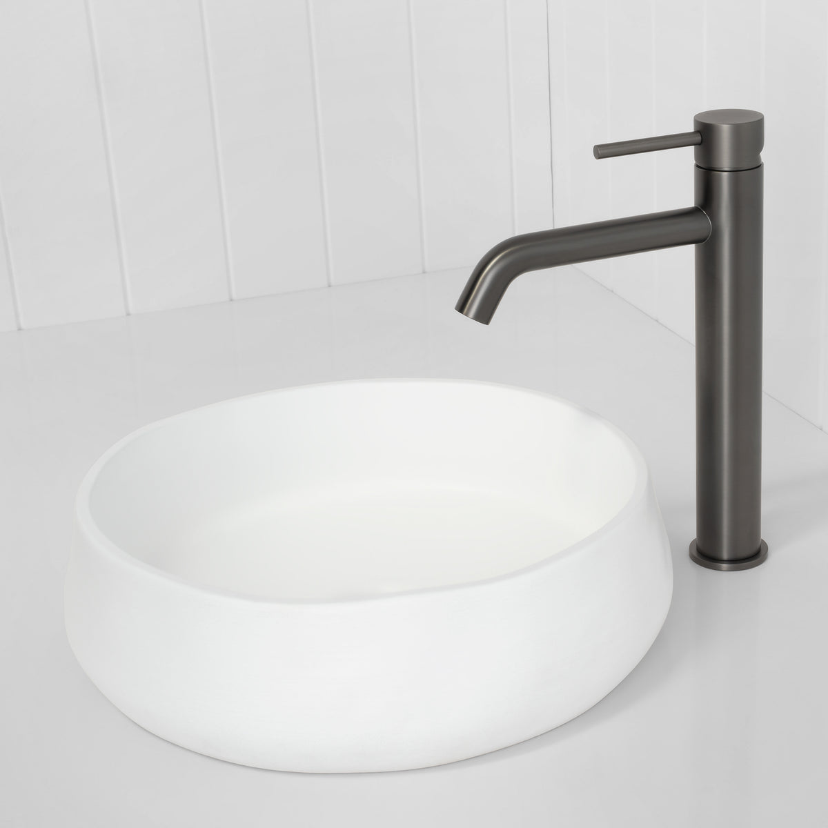 Vienna Tall Basin Mixer Gunmetal