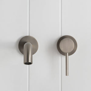 Milano Wall Spout Plus Wall Mixer — Brushed Nickel