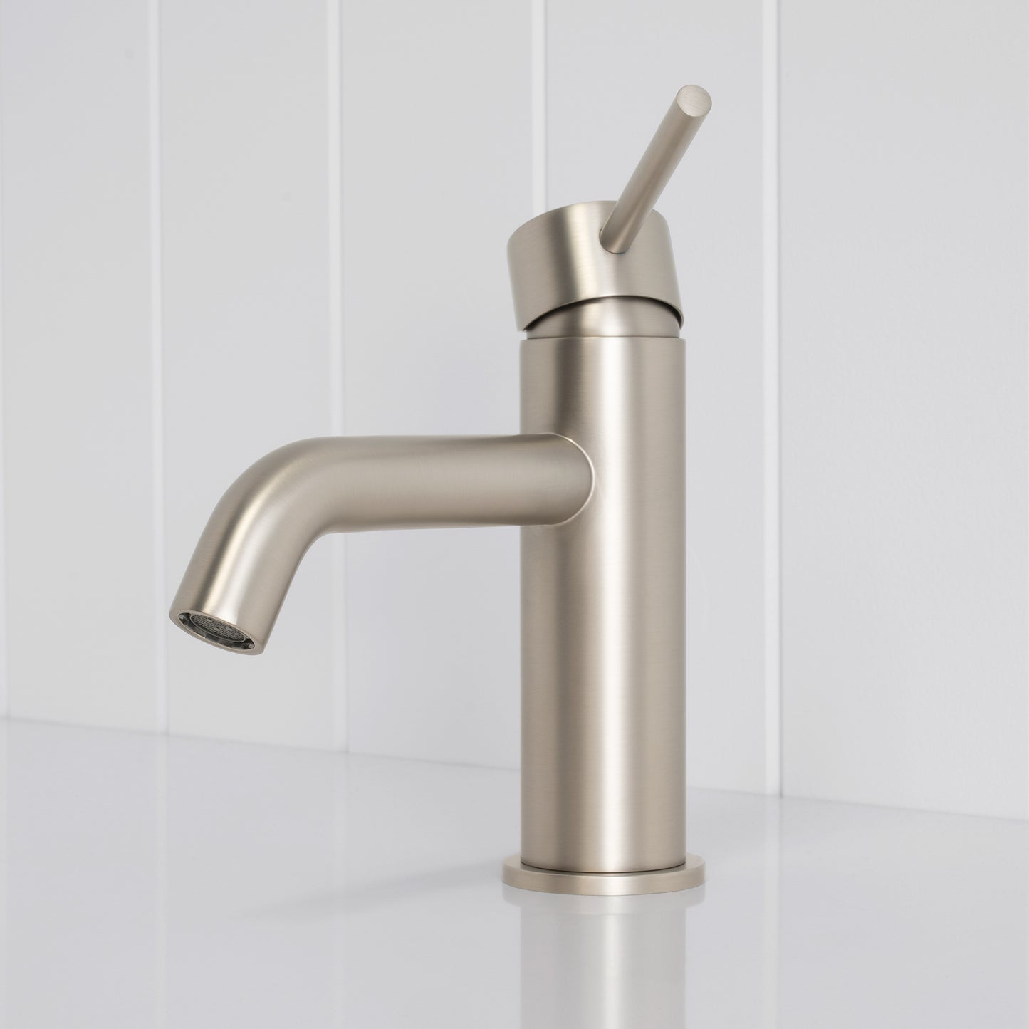 Vienna Short Basin Mixer - Brushed Nickel