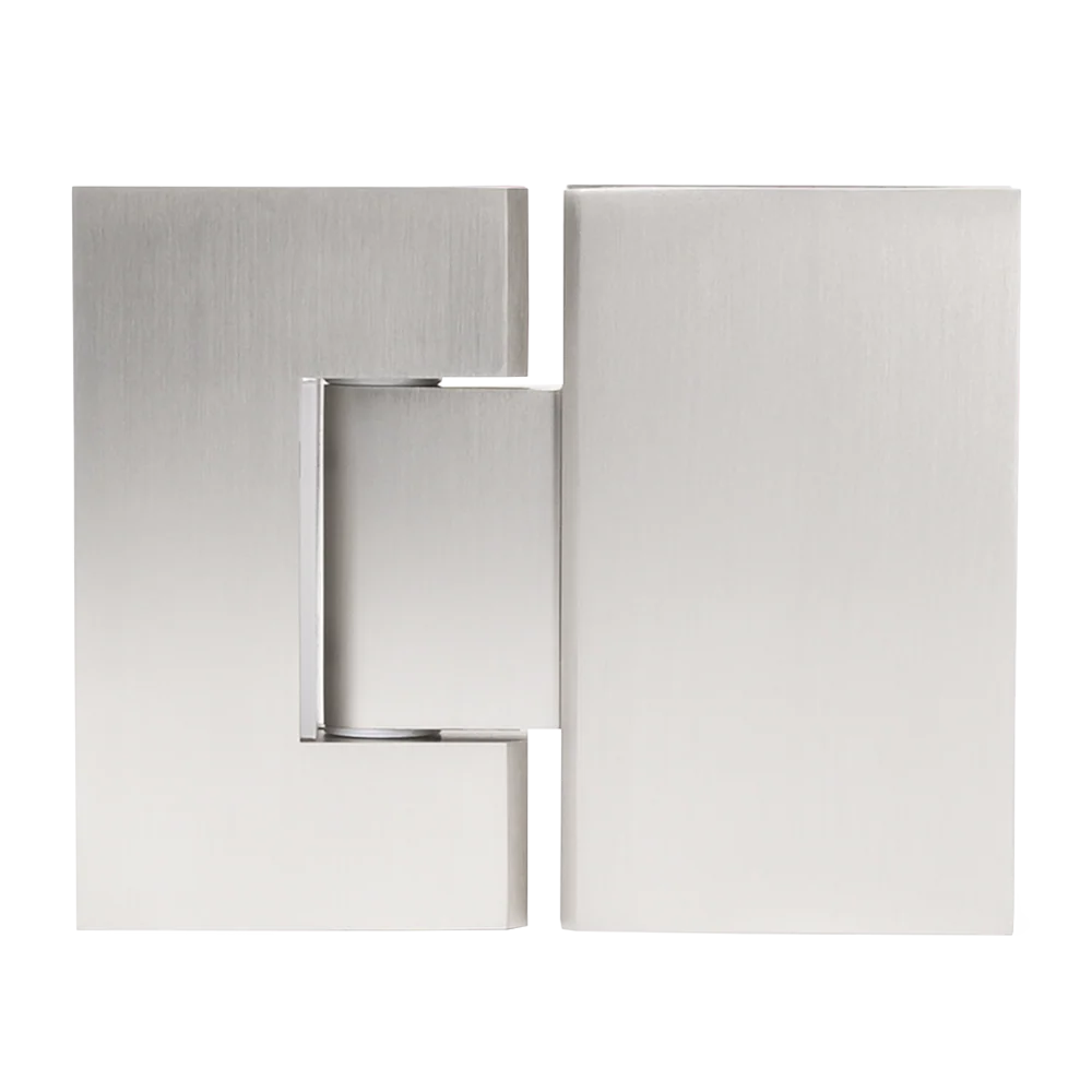 Geneva Shower Hinge Glass to Glass Brushed Nickel