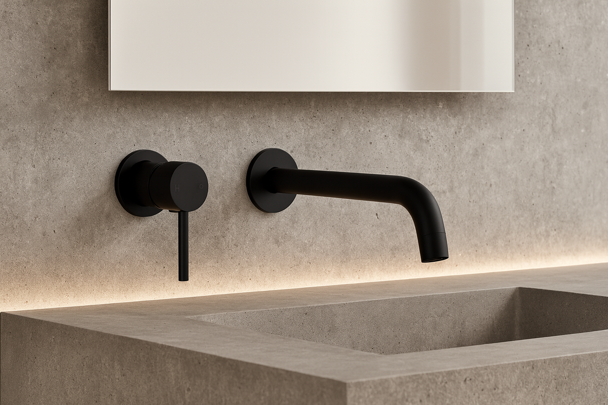 Milano Wall Spout Plus Wall Mixer - Brushed Nickel