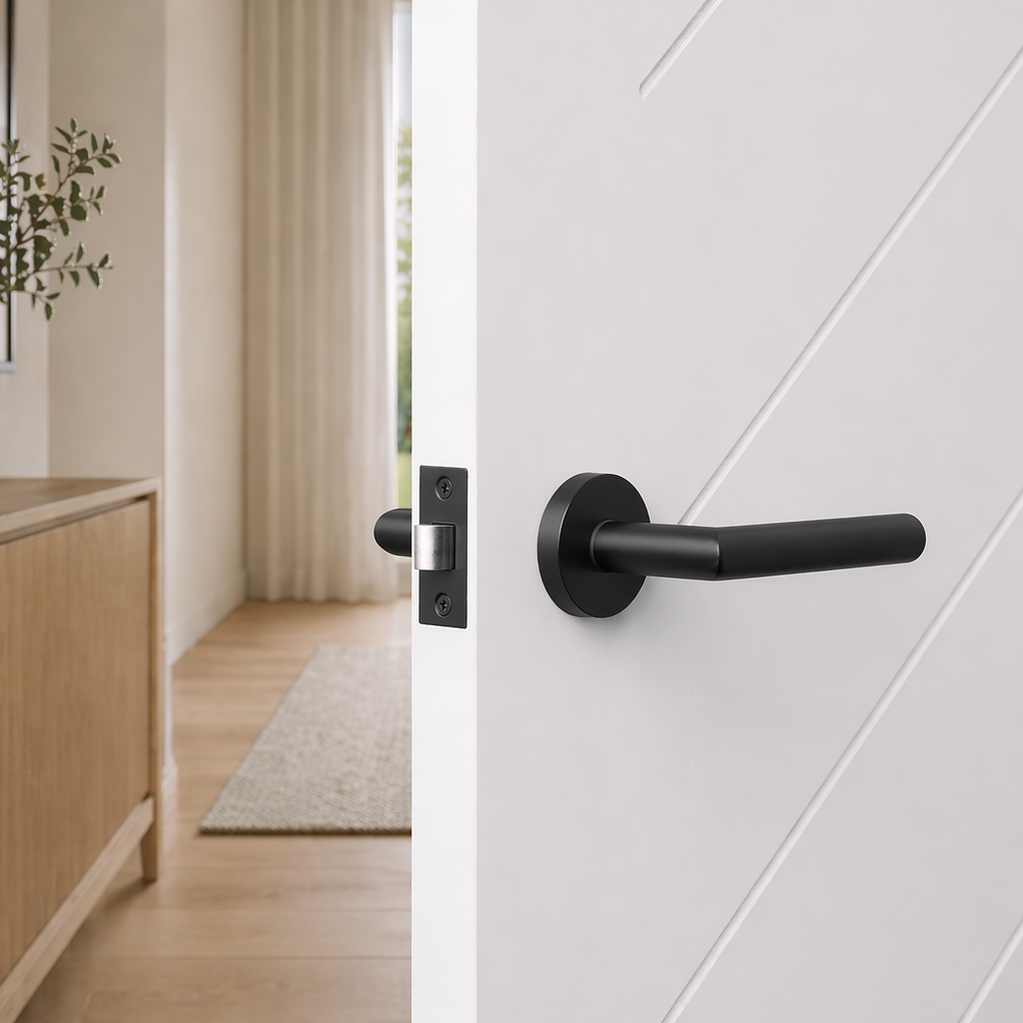 Santorini Door Handle Matte Black