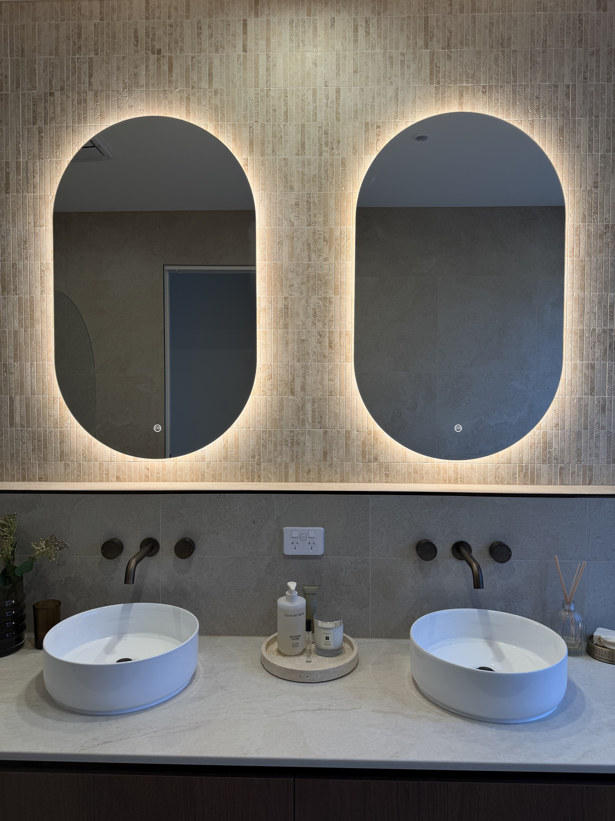 Riviera Oval Ambient LED Mirror