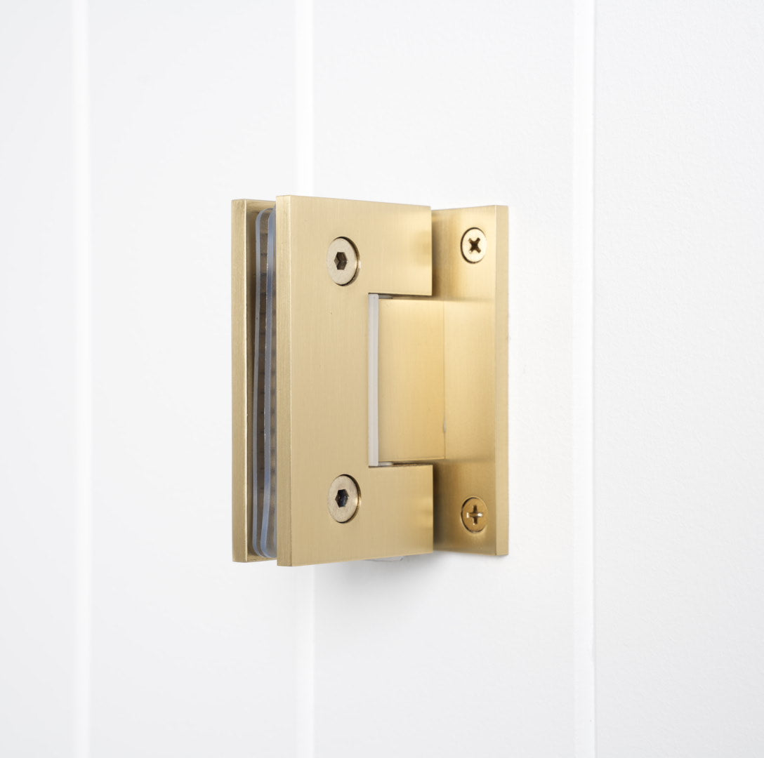Rennes Shower Hinge Glass to Wall Brushed Brass
