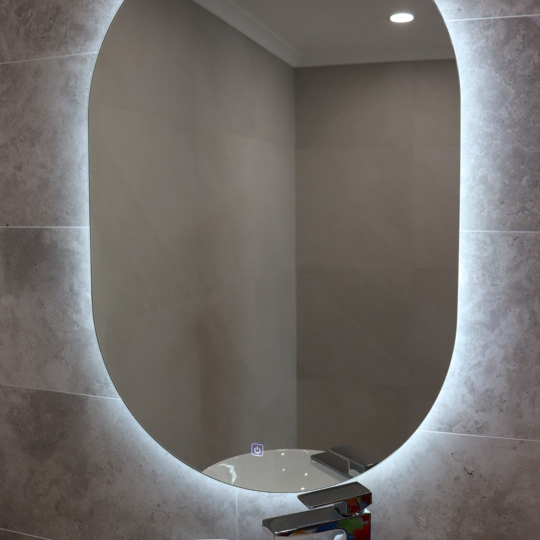 Lit Oval LED mirror