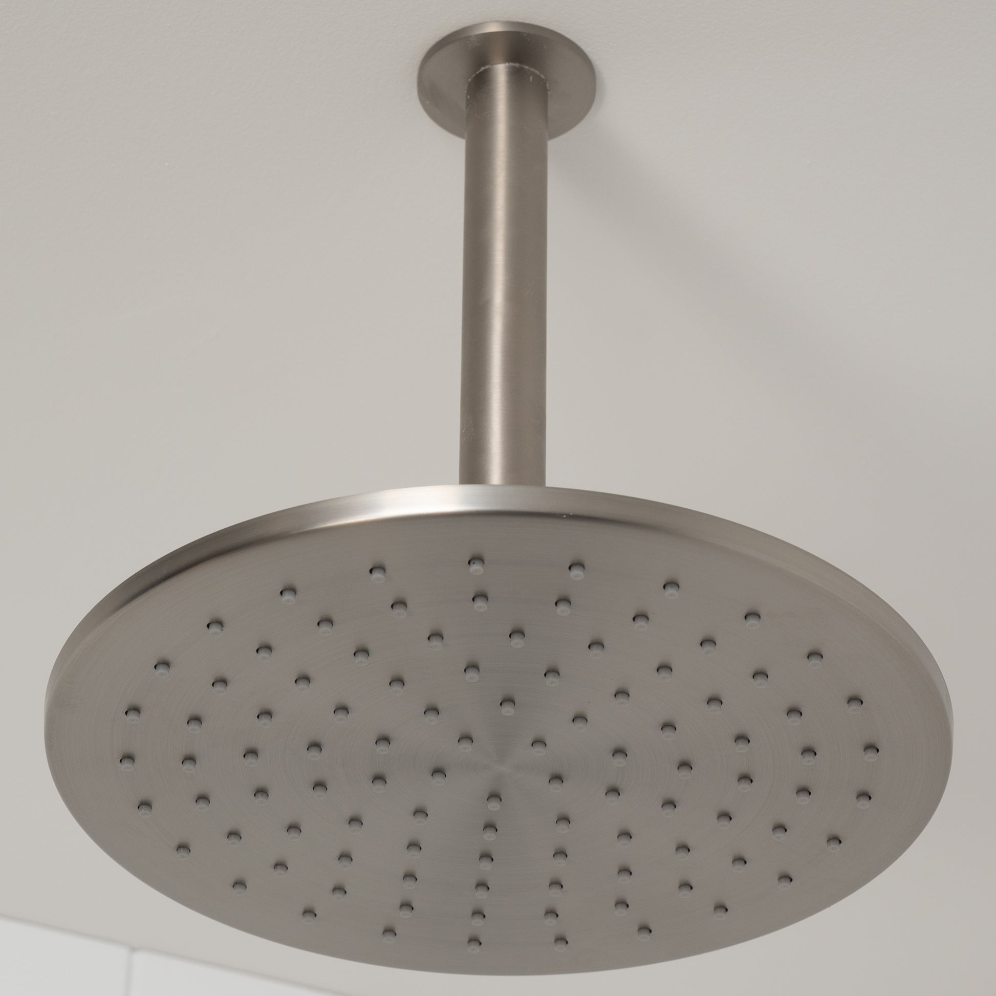 Lyon Ceiling Shower Arm and Head Brushed Nickel