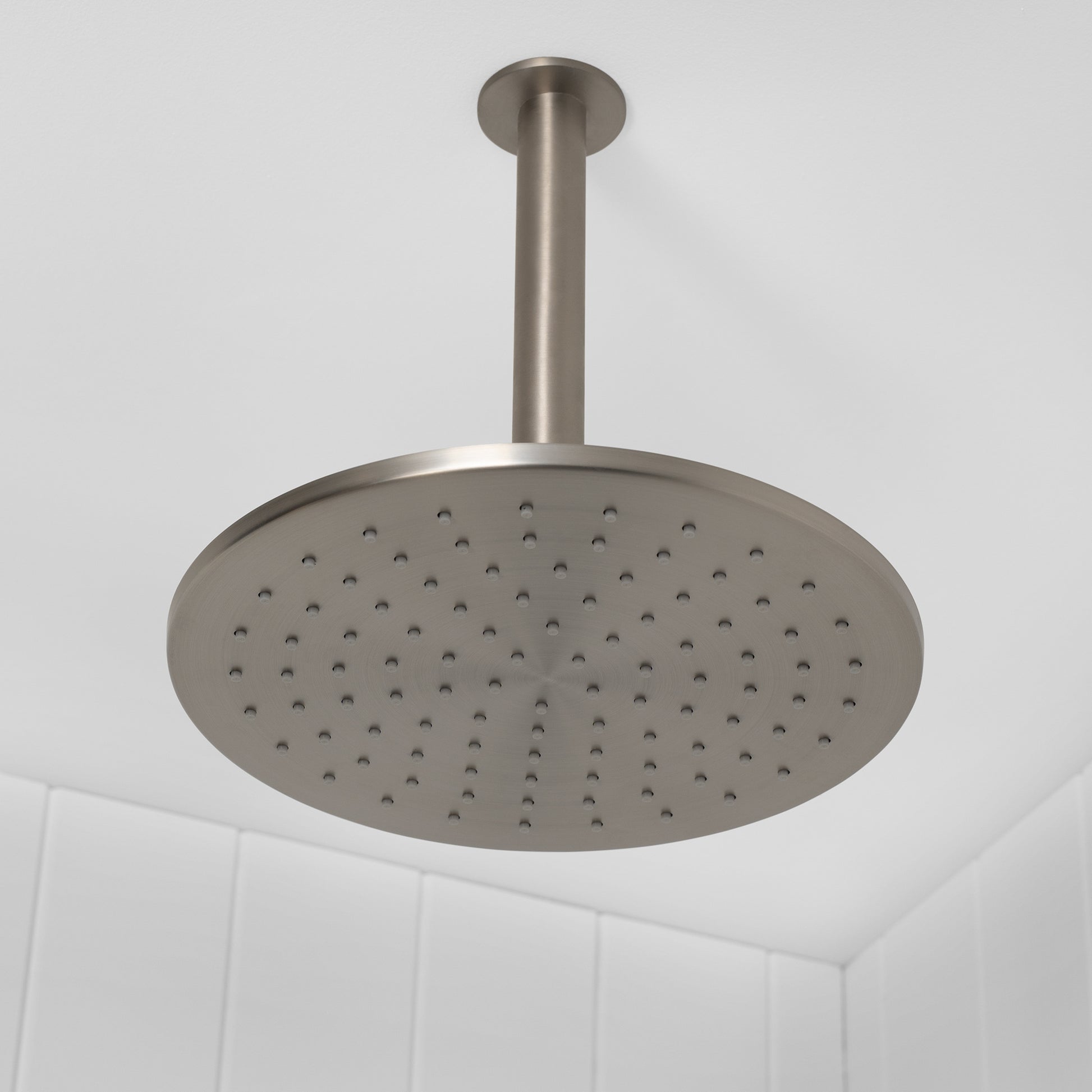 Lyon Ceiling Shower Arm and Head Brushed Nickel