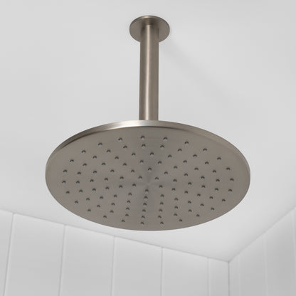 Lyon Ceiling Shower Arm and Head Brushed Nickel