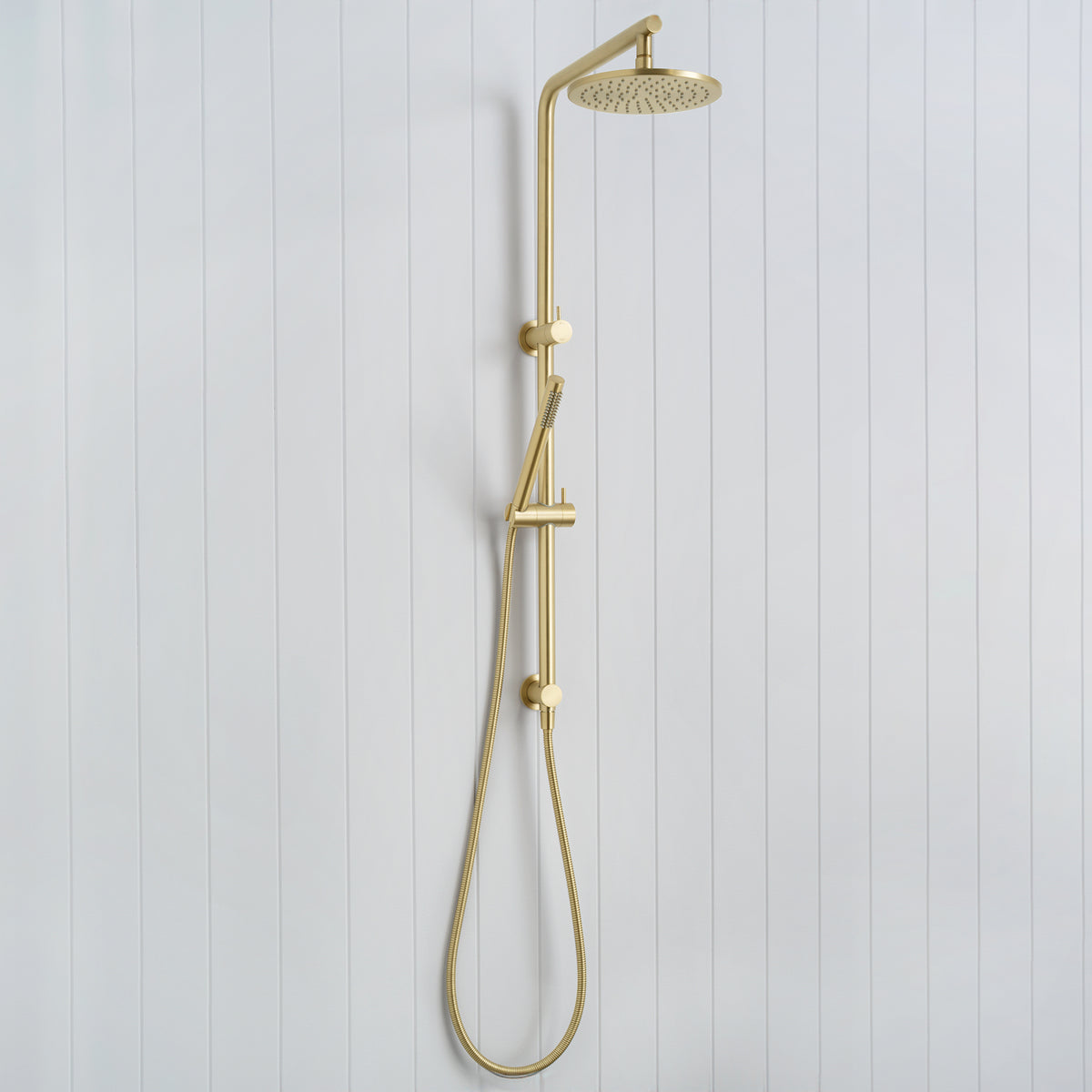 Corsica Dual Shower Head in Brushed Brass