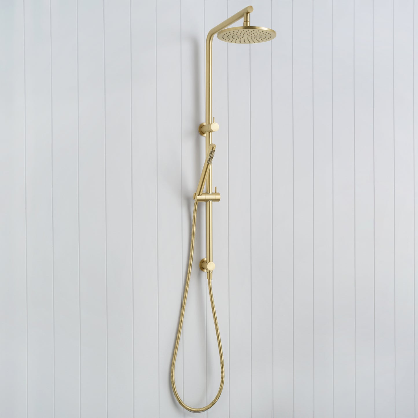 Corsica Dual Shower Head in Brushed Brass