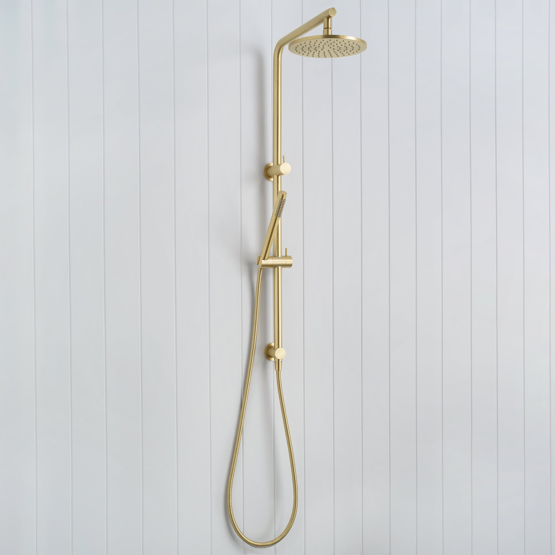 Corsica Dual Shower Head in Brushed Brass