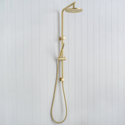 Corsica Dual Shower Head in Brushed Brass