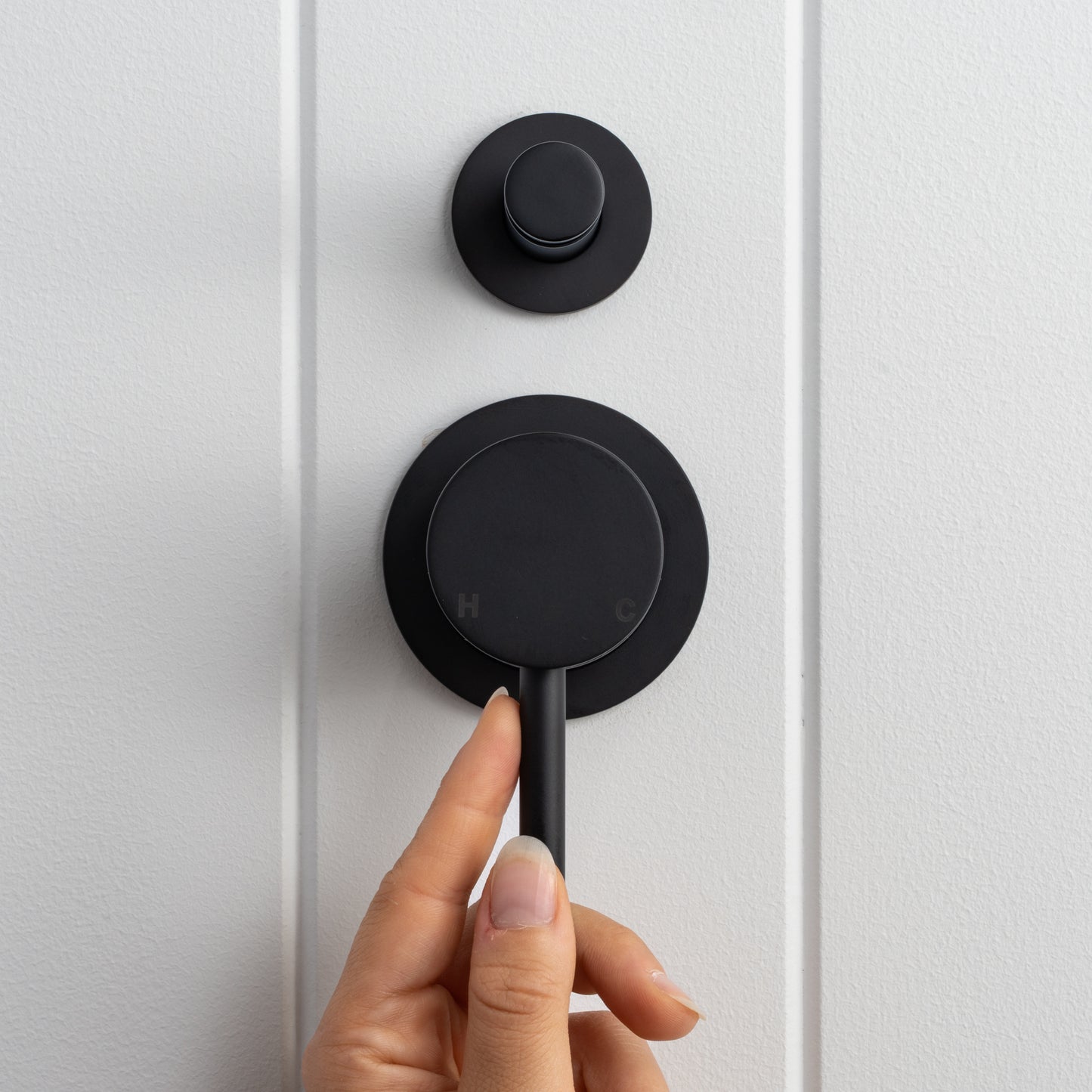 Cannes Shower Diverter and Mixer Matte Black