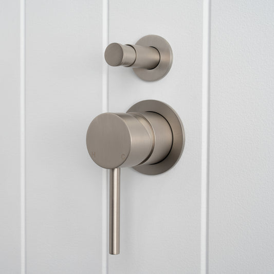 Cannes Shower Diverter and Mixer Brushed Nickel