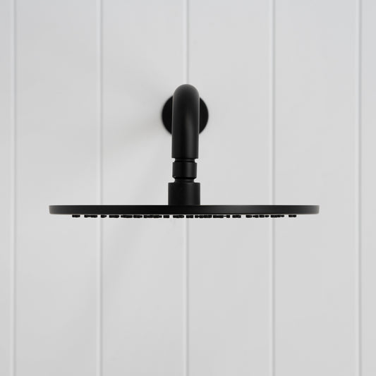Bordeaux Wall Mounted Shower Head with Arm - Matte Black