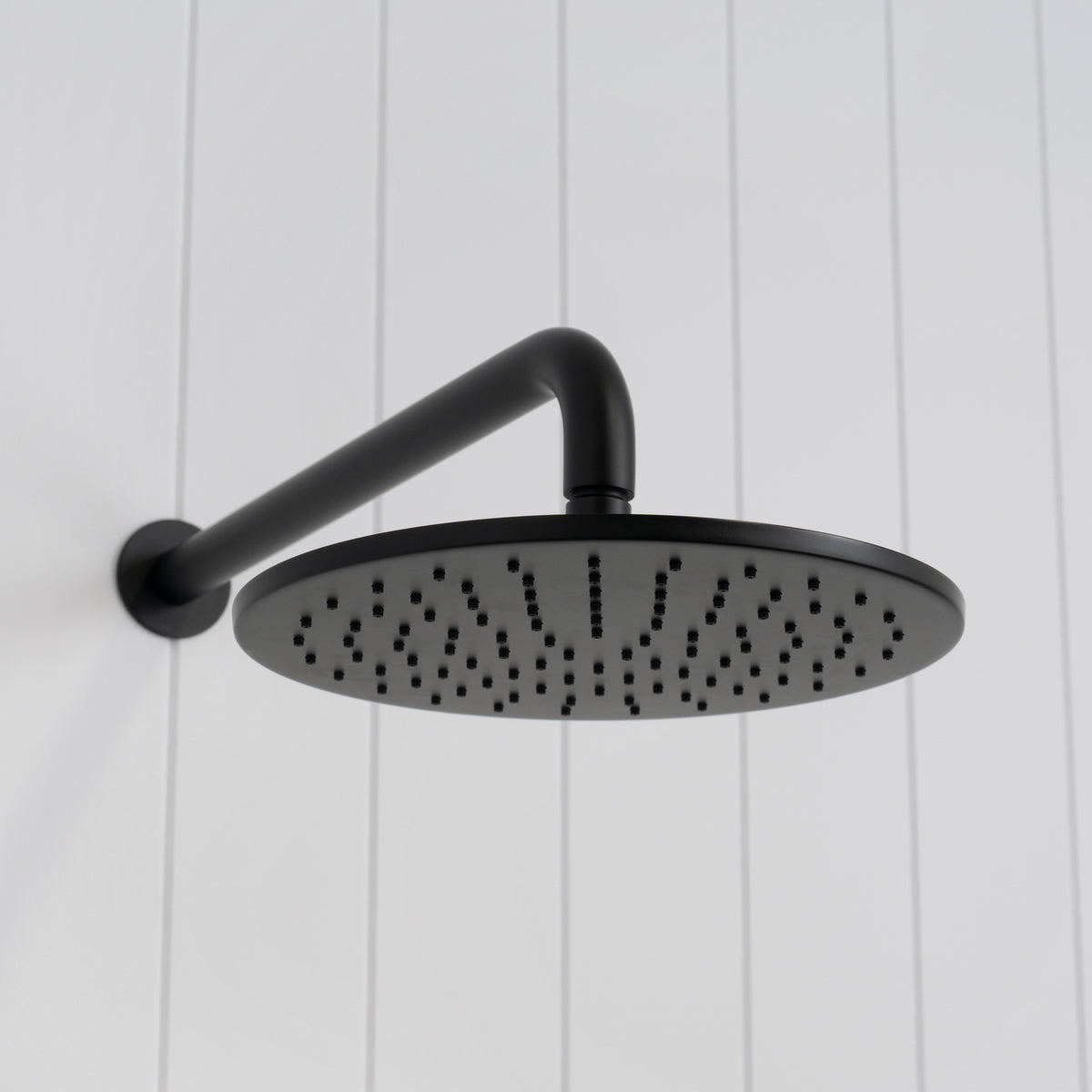 Bordeaux Wall Mounted Shower Head with Arm - Matte Black