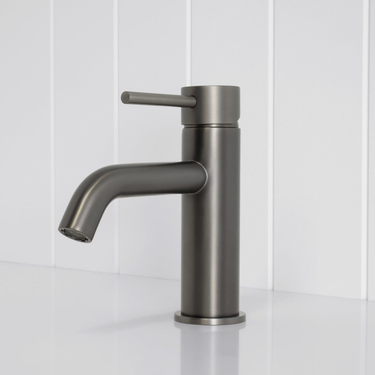 Vienna Short Basin Mixer Brushed Gunmetal