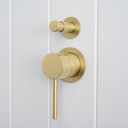 Cannes Shower Diverter and Mixer Brushed Brass