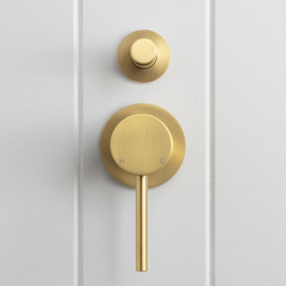 Cannes Shower Diverter and Mixer Brushed Brass