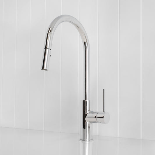 Porto Pull-Out Kitchen Mixer Chrome