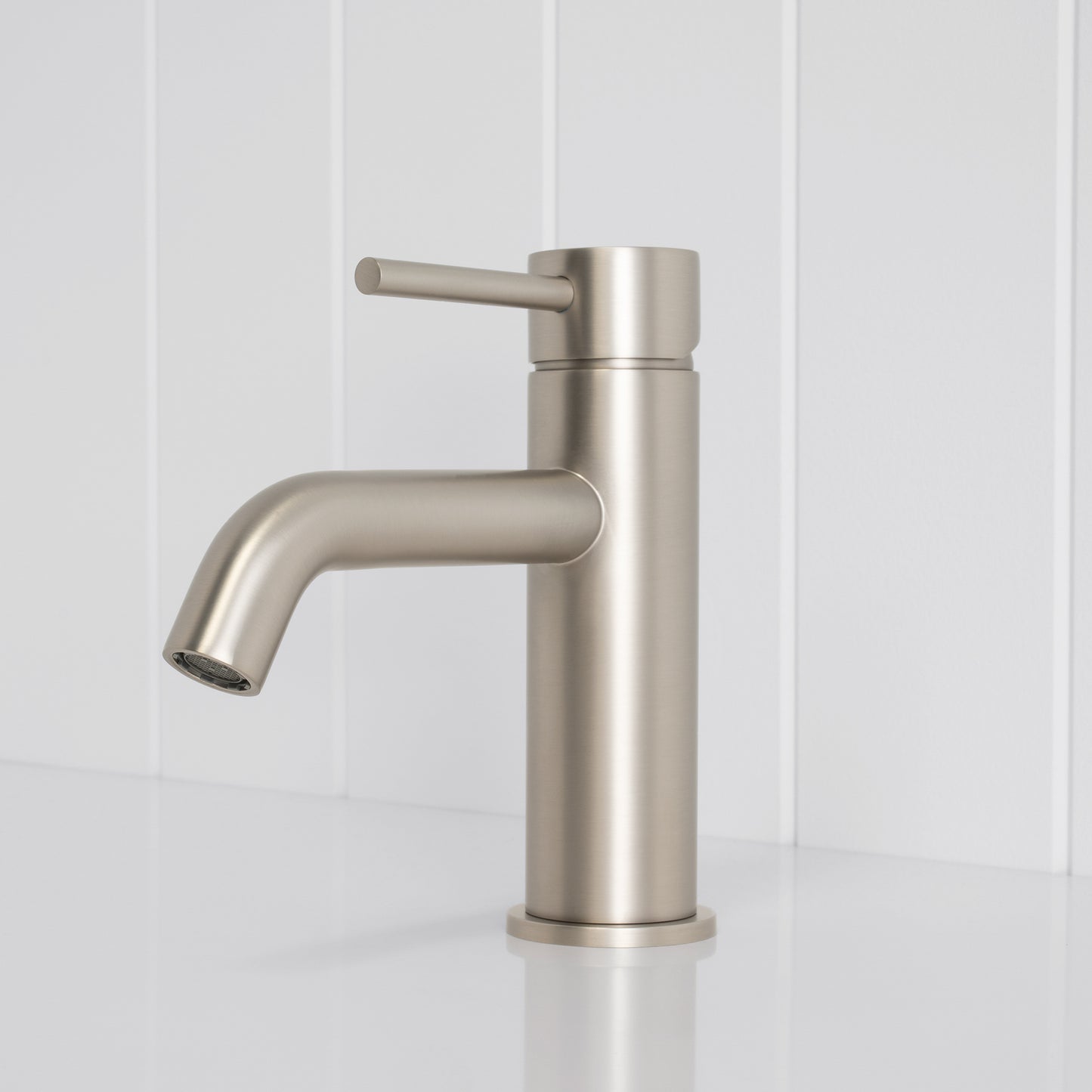 Vienna Short Basin Mixer - Brushed Nickel