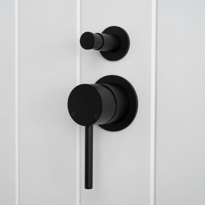 Cannes Shower Diverter and Mixer Matte Black