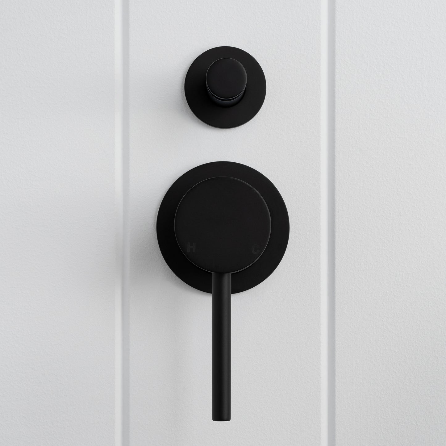 Cannes Shower Diverter and Mixer Matte Black