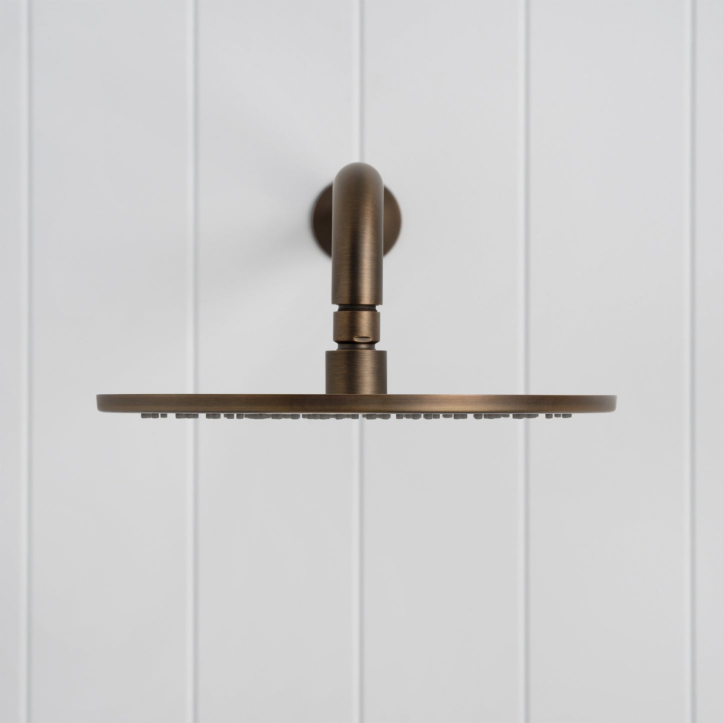 Bordeaux Wall Mounted Shower Head with Arm - Antique Brass