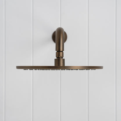 Bordeaux Wall Mounted Shower Head with Arm - Antique Brass