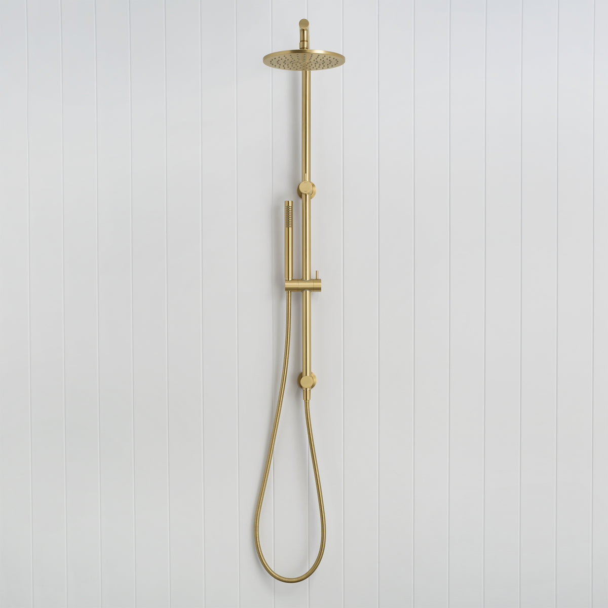 Corsica Dual Shower Head in Brushed Brass