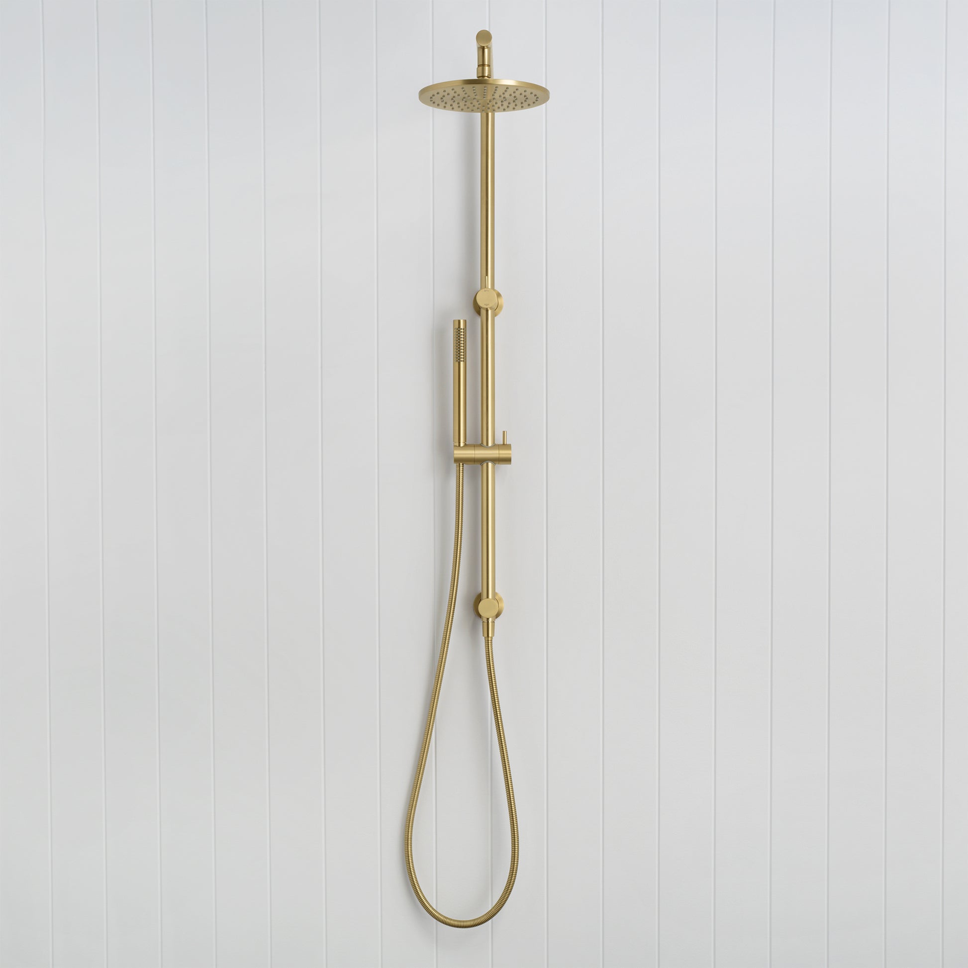 Corsica Dual Shower Head in Brushed Brass