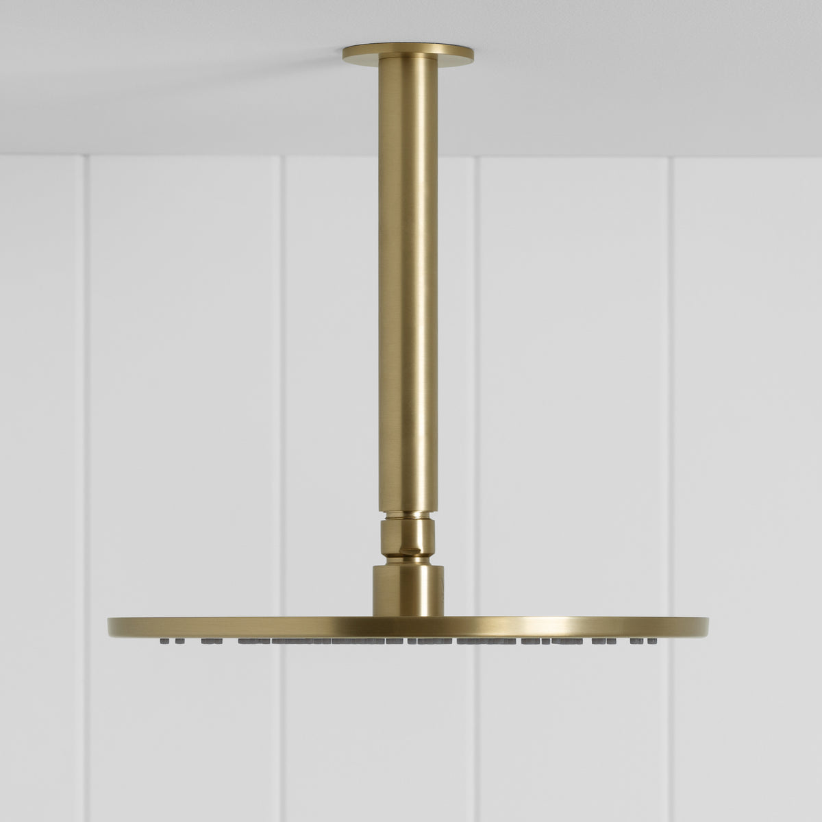 Lyon Ceiling Shower Arm and Head Brushed Brass