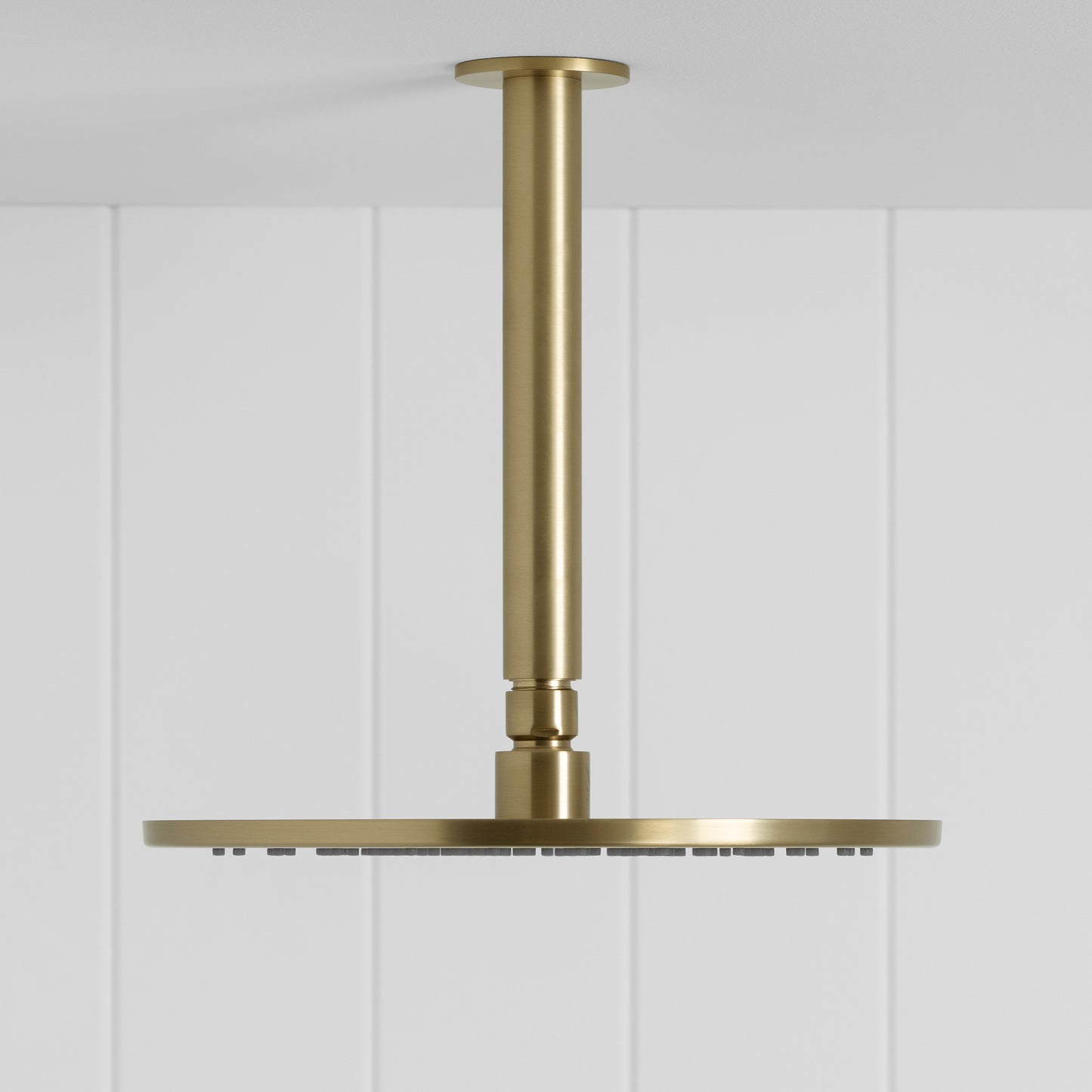 Lyon Ceiling Shower Arm and Head Brushed Brass