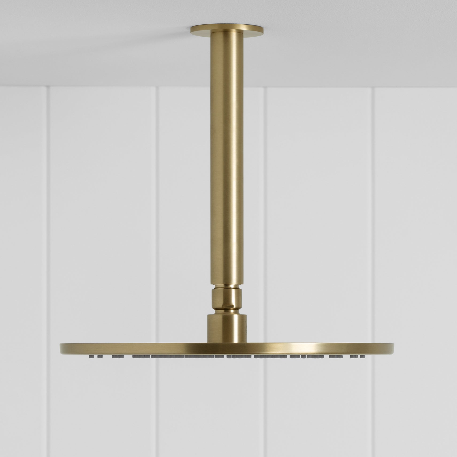 Lyon Ceiling Shower Arm and Head Brushed Brass