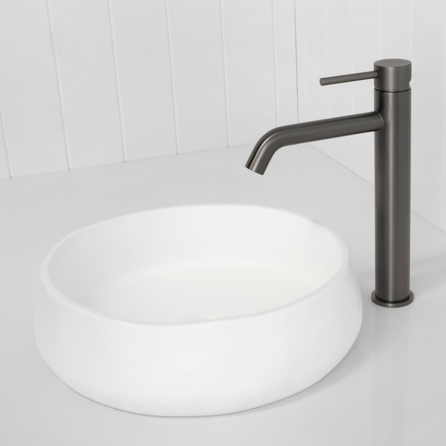 Vienna Tall Basin Mixer Gunmetal