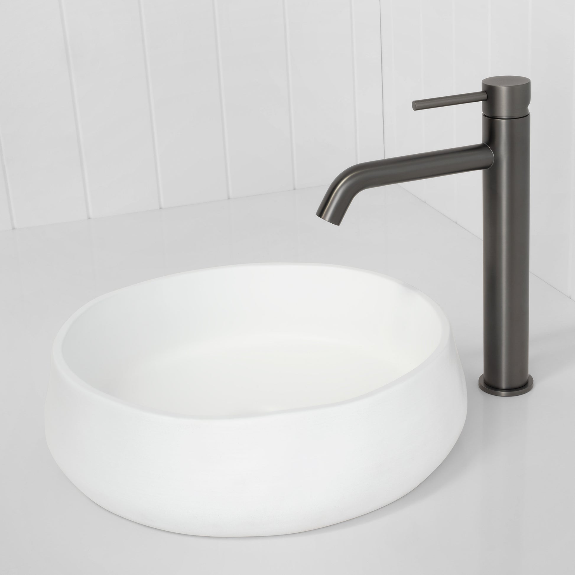 Vienna Tall Basin Mixer Gunmetal
