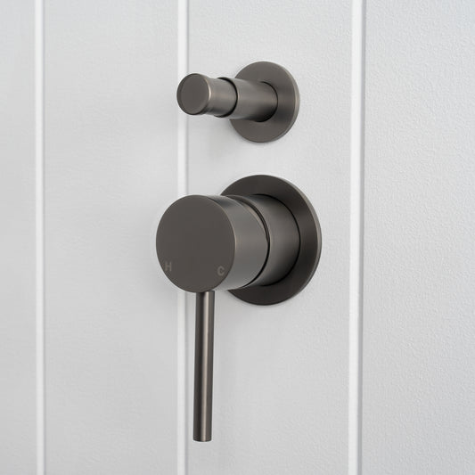 Cannes Shower Diverter and Mixer Gunmetal