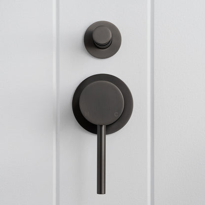 Cannes Shower Diverter and Mixer Gunmetal