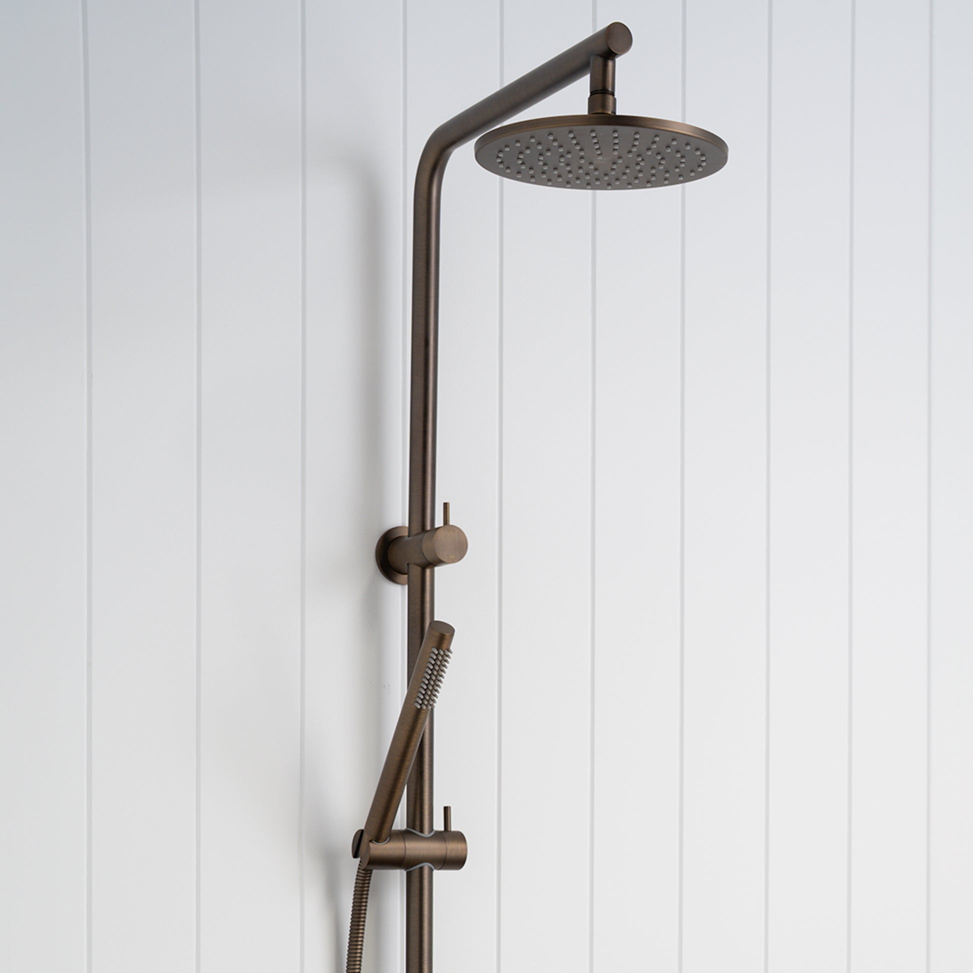 Corsica Dual Shower Head Antique Brass