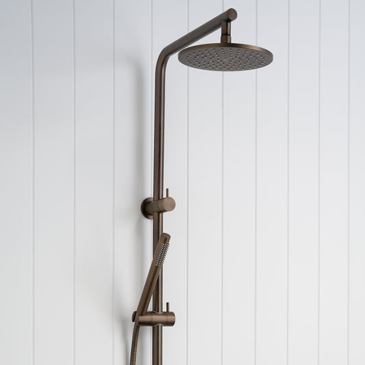 Corsica Dual Shower Head Antique Brass