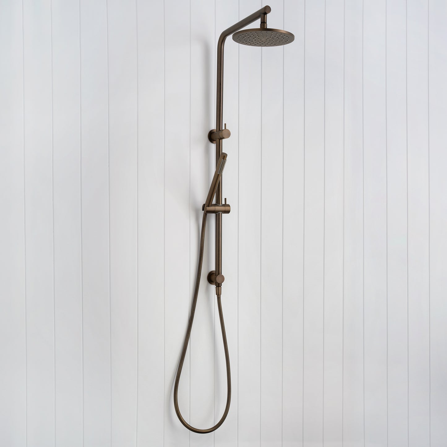 Corsica Dual Shower Head Antique Brass