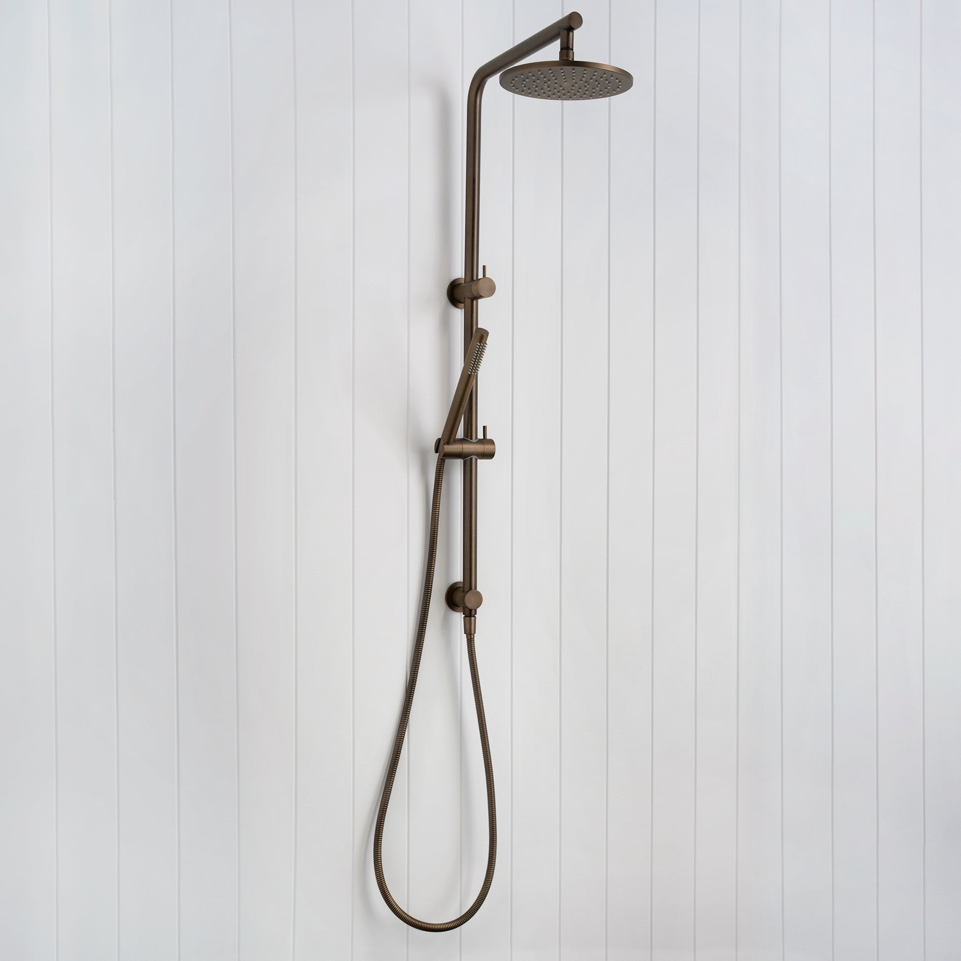 Corsica Dual Shower Head Antique Brass