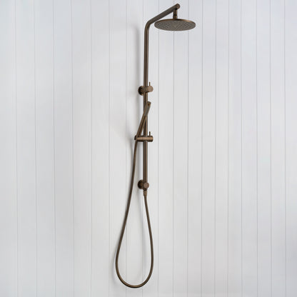Corsica Dual Shower Head Antique Brass