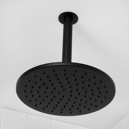 Lyon Ceiling Shower Arm and Head Matte Black