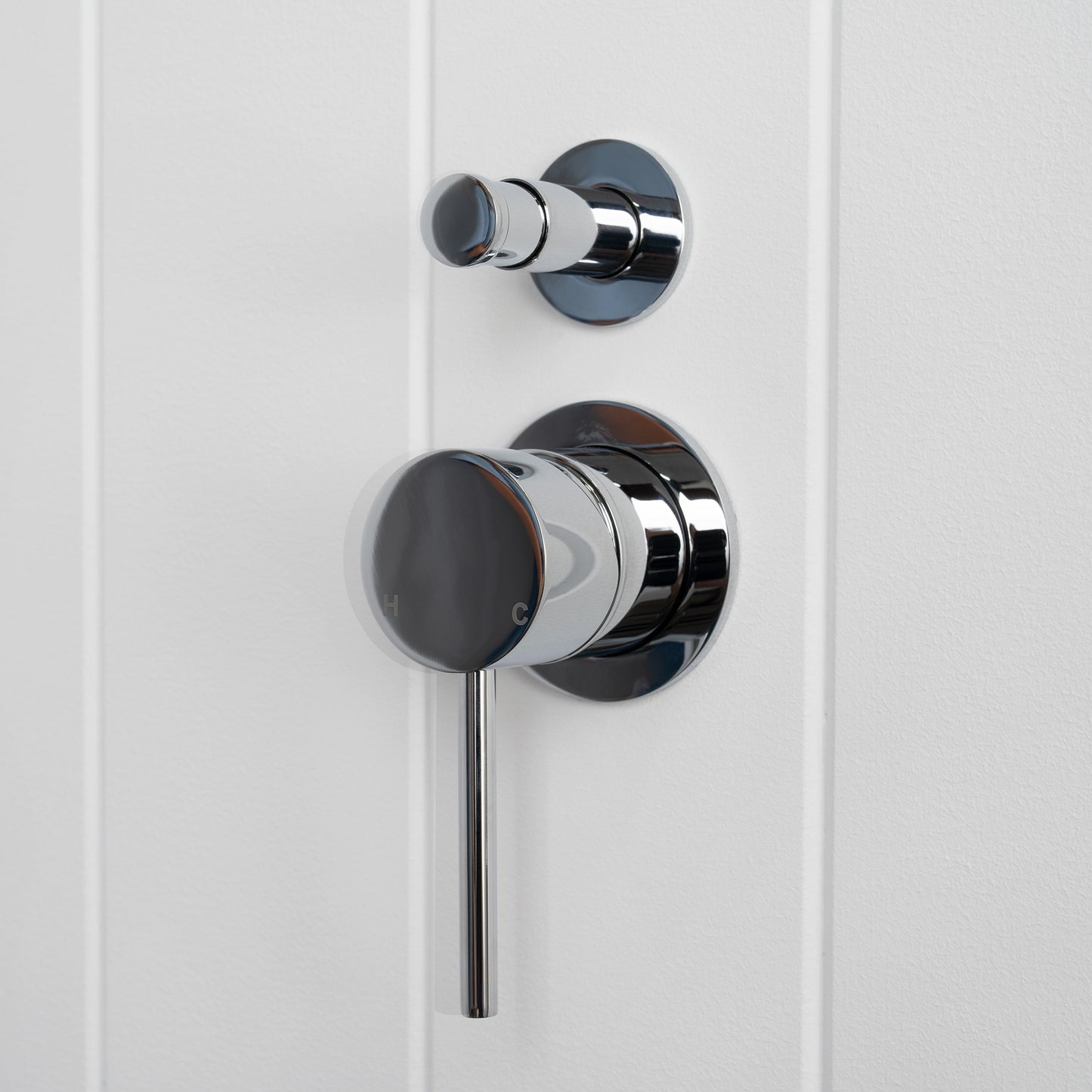 Cannes Shower Diverter and Mixer Chrome